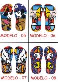 Chinelos Sandálias Personaizados Romero britto 05 ao 08