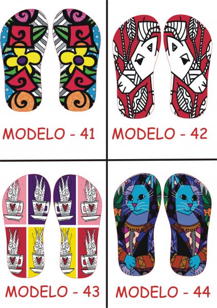 Chinelos Sandálias Personaizados Romero britto - 41 AO 44